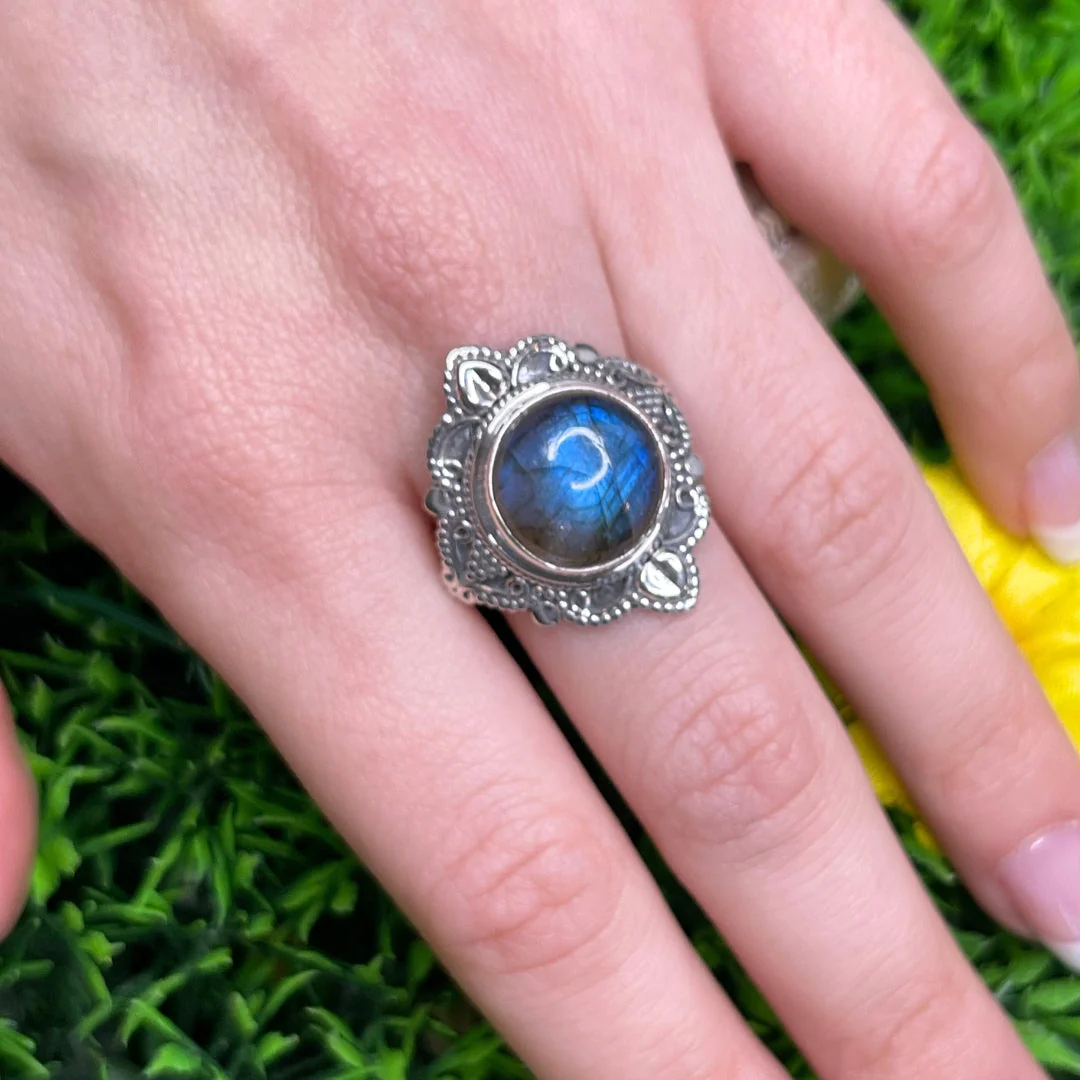 Bague Labradorite Bluefire Argent 925 #8 - Image 2