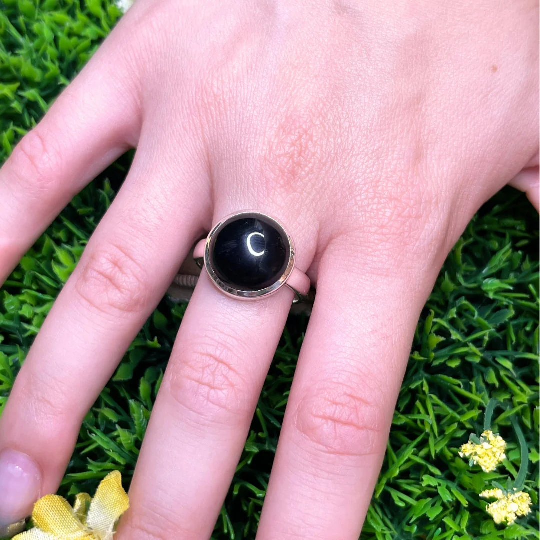 Bague Onyx Argent #25 - Image 2