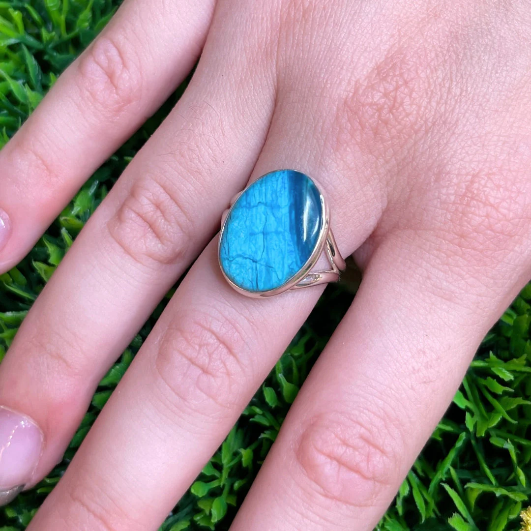 Bague Opale Bleue du Pérou #15 - Image 2