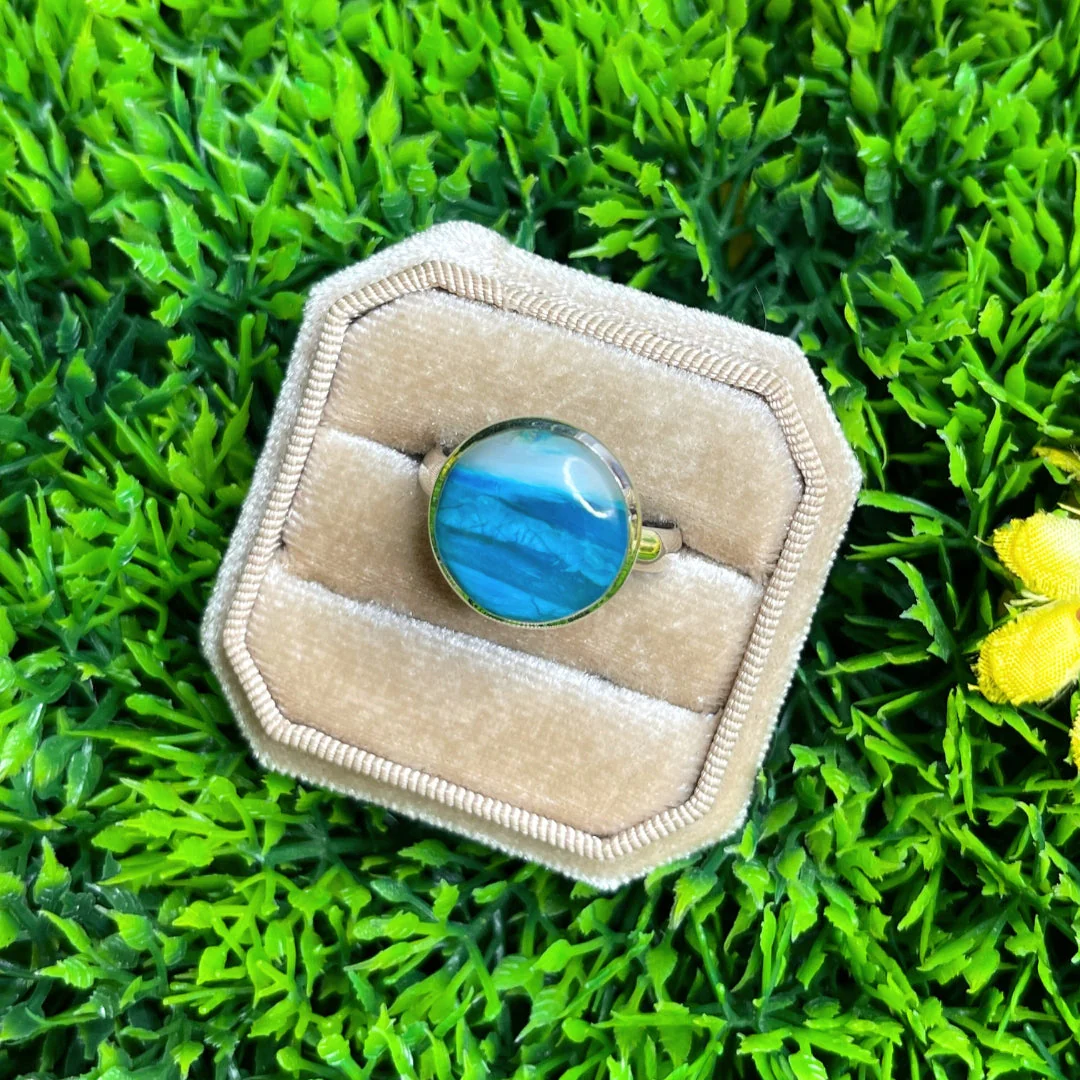 Bague Opale Bleue du Pérou #16 - Image 2