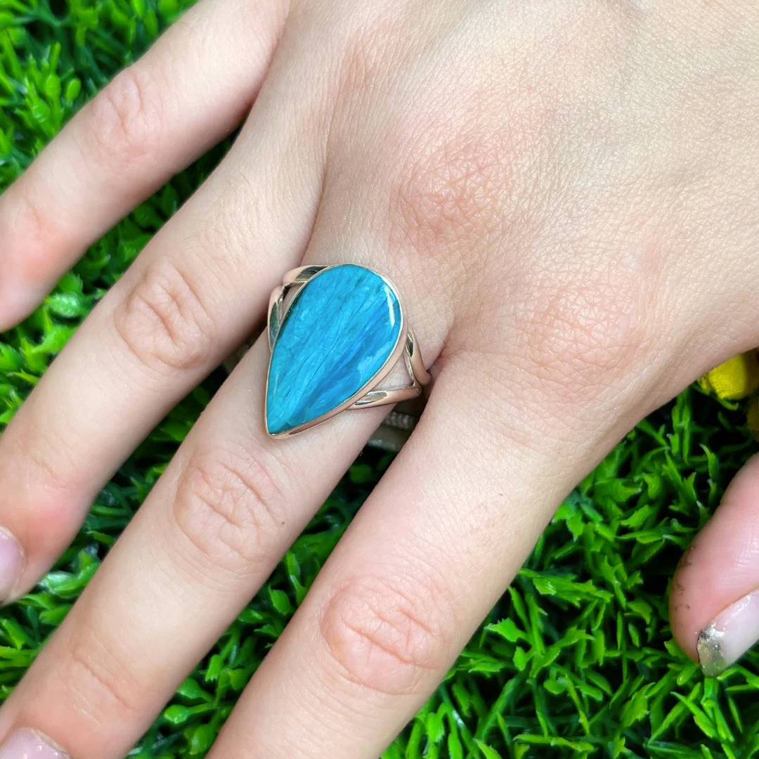 Bague Opale Bleue du Pérou #18 - Image 2