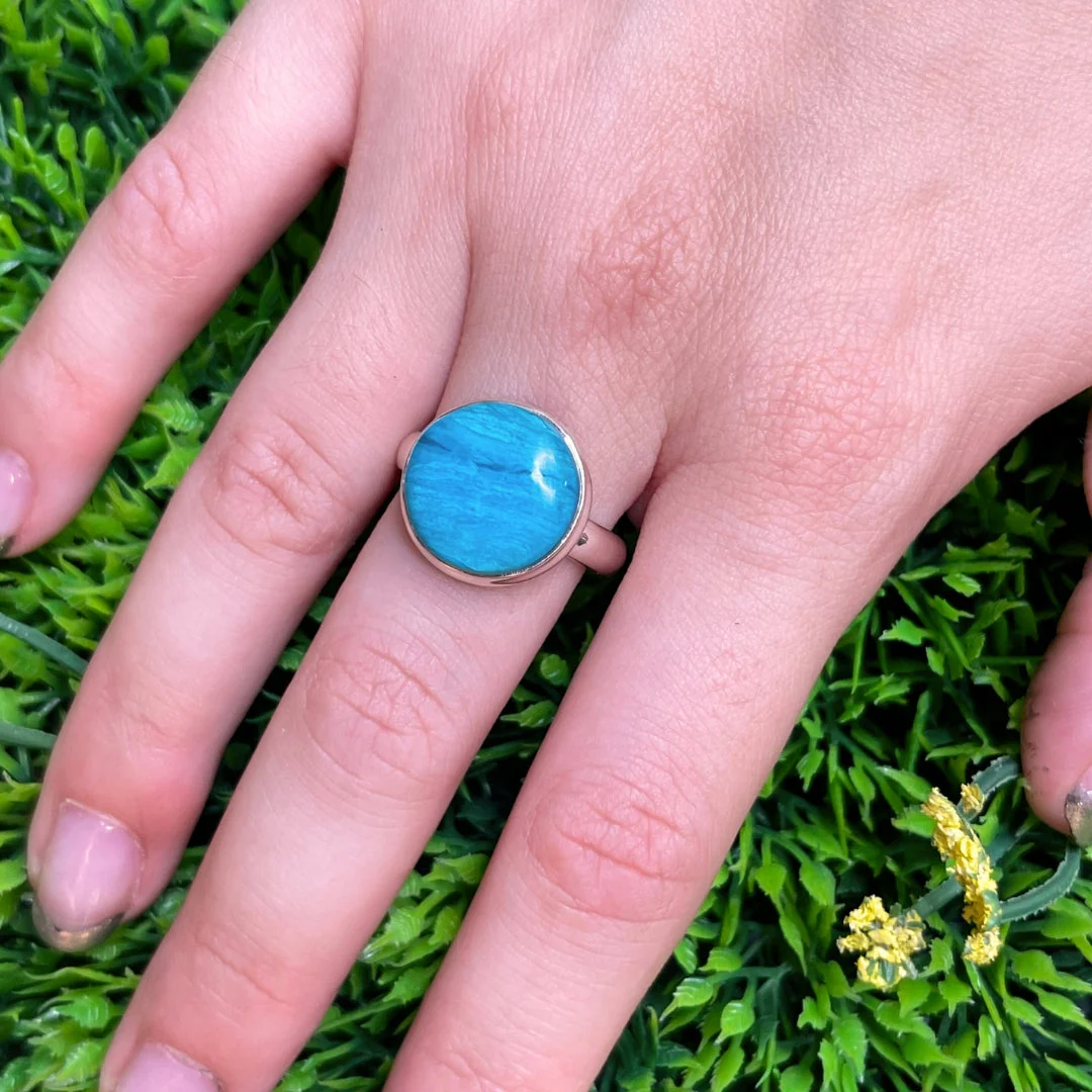 Bague Opale Bleue du Pérou #19 - Image 2