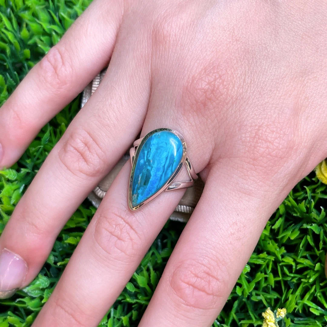 Bague Opale Bleue du Pérou #23 - Image 2