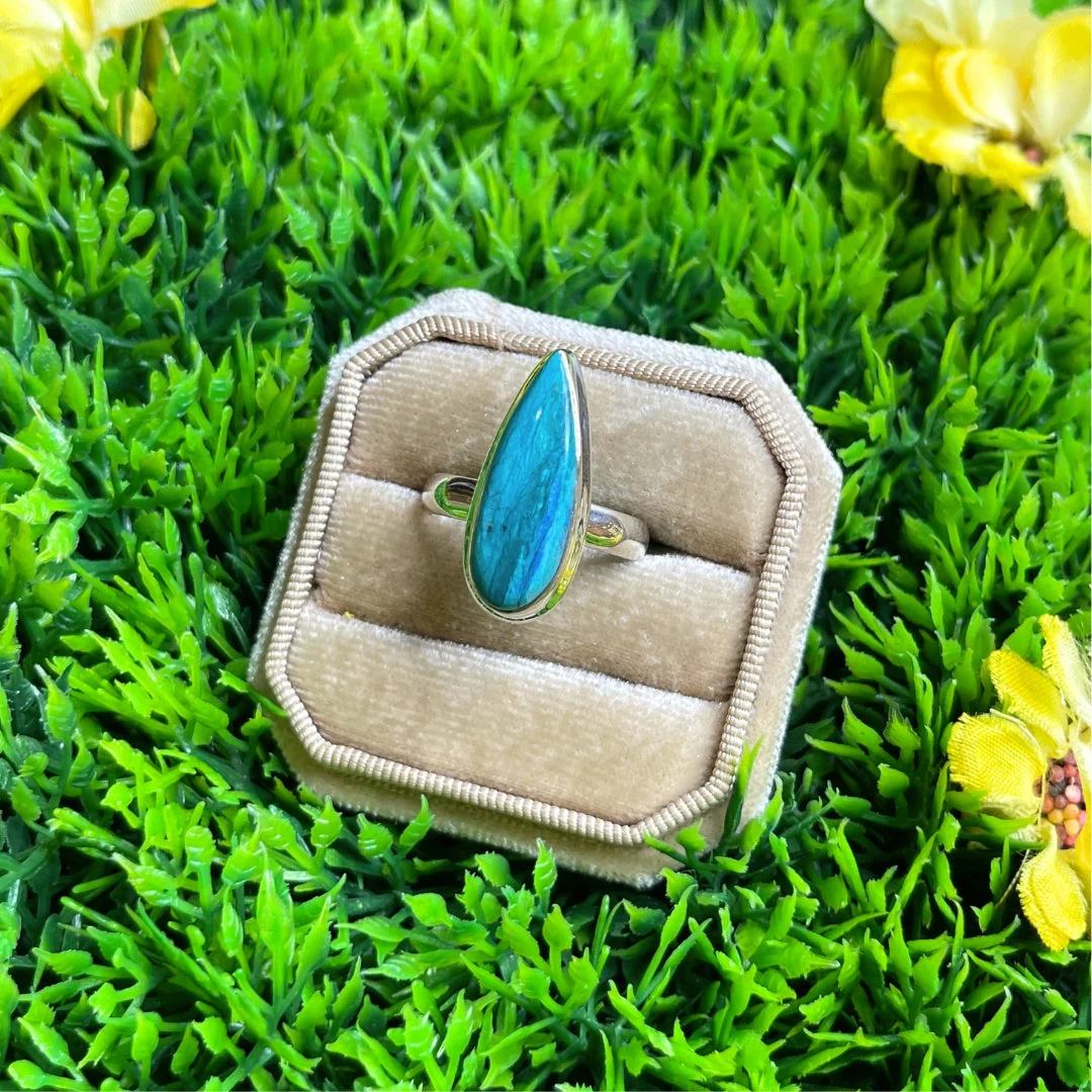 Bague Opale Bleue du Pérou #32 - Image 2