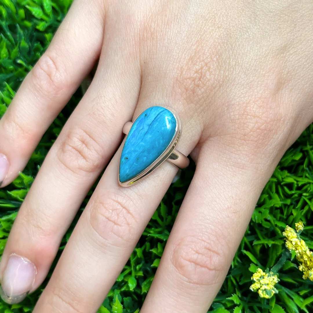Bague Opale Bleue du Pérou #33 - Image 2