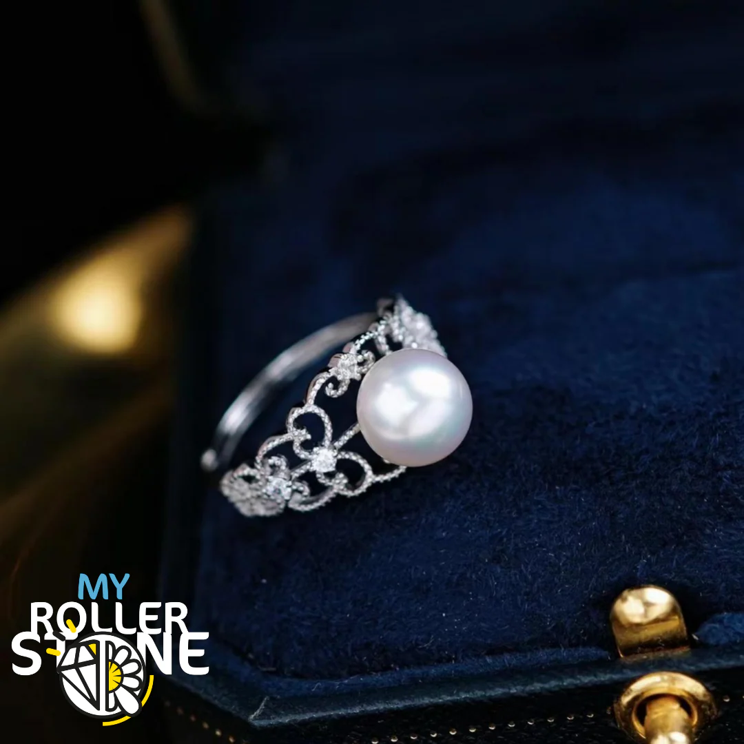 Bague Perle de Culture Argent 925 Dentelle - Image 2