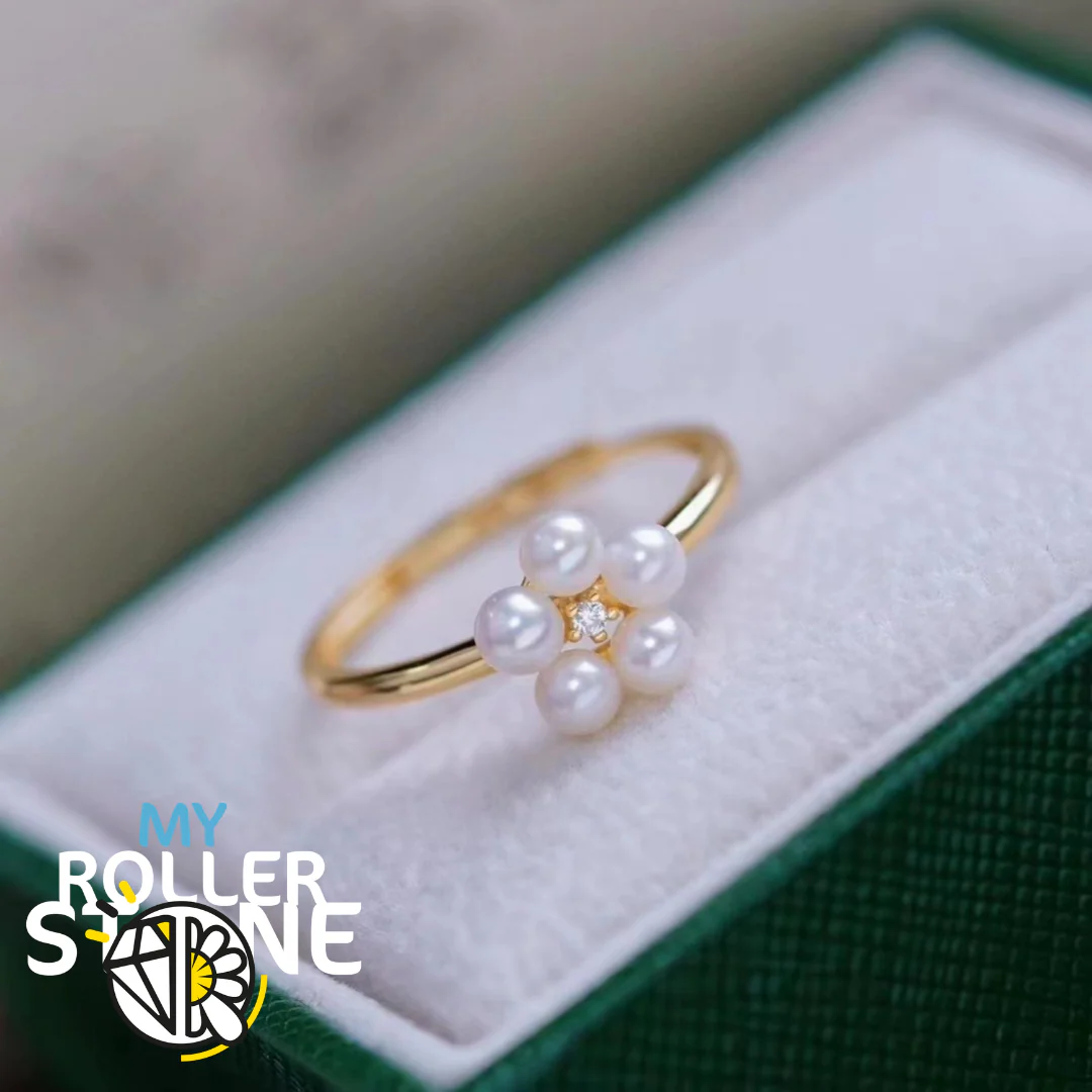 Bague Perle de Culture Argent 925 Fleur
