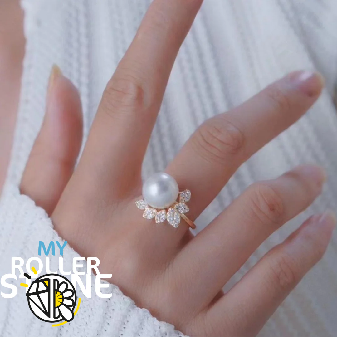 Bague Perle de Culture Argent 925 Floral