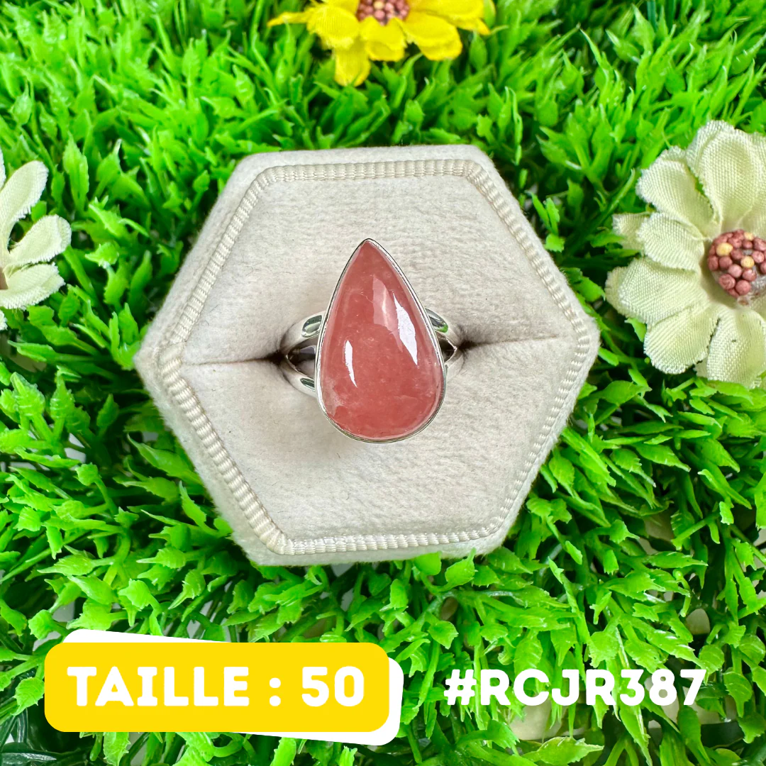 Bague Rhodochrosite Rose Argent 925 #RCJR387