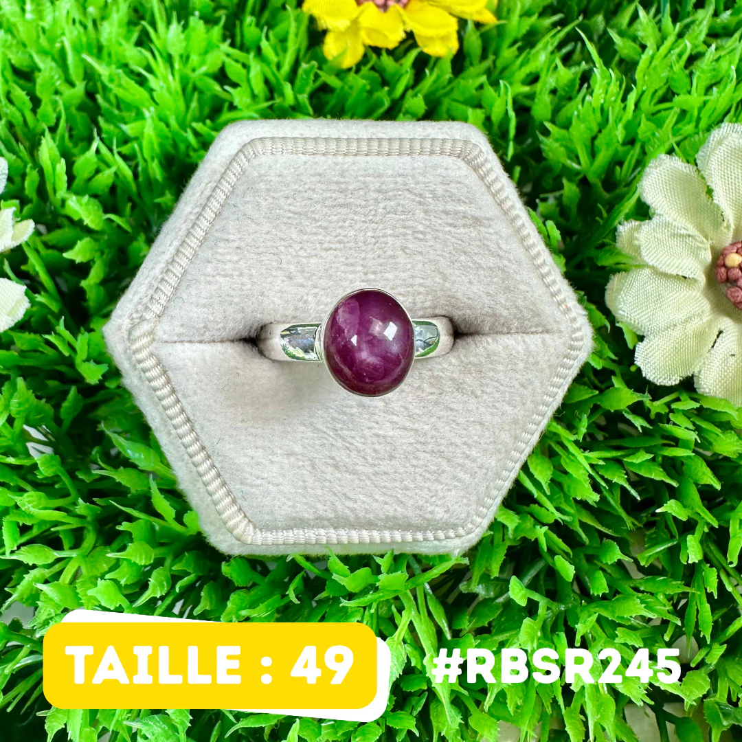 Bague Rubis Étoilé Argent925 #RBSR245