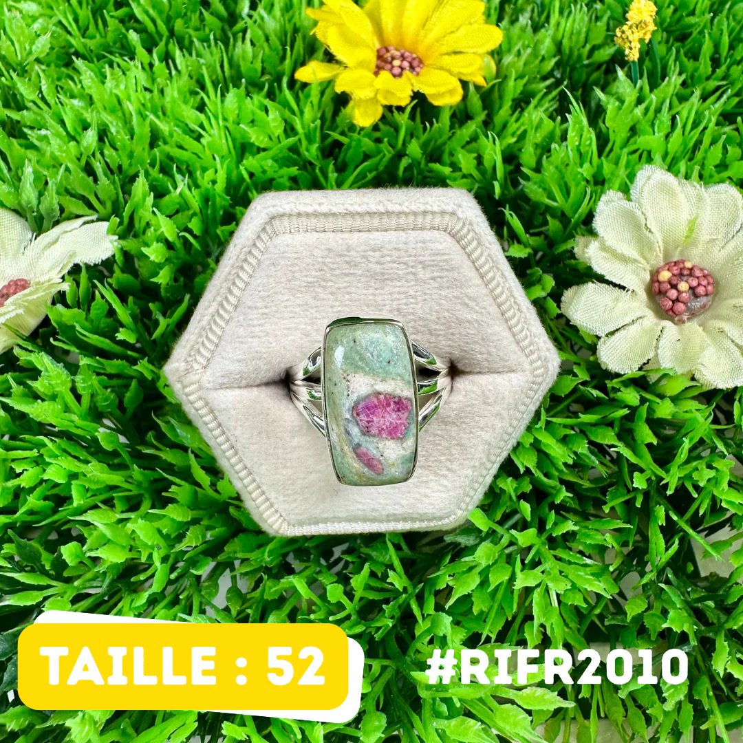 Bague Rubis Fuchsite Argent 925 #RIFR2010