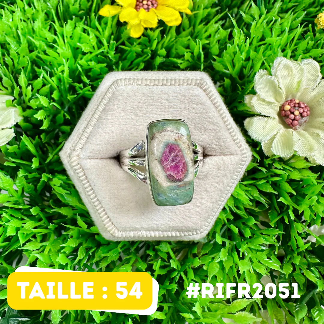 Bague Rubis Fuchsite Argent 925 #RIFR2051