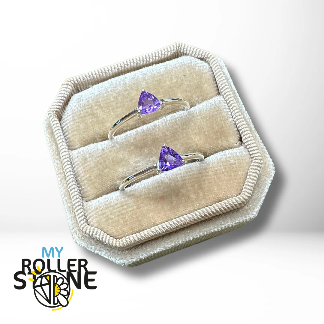 Bague Solitaire Améthyste Trillon (4 tailles) - Image 3