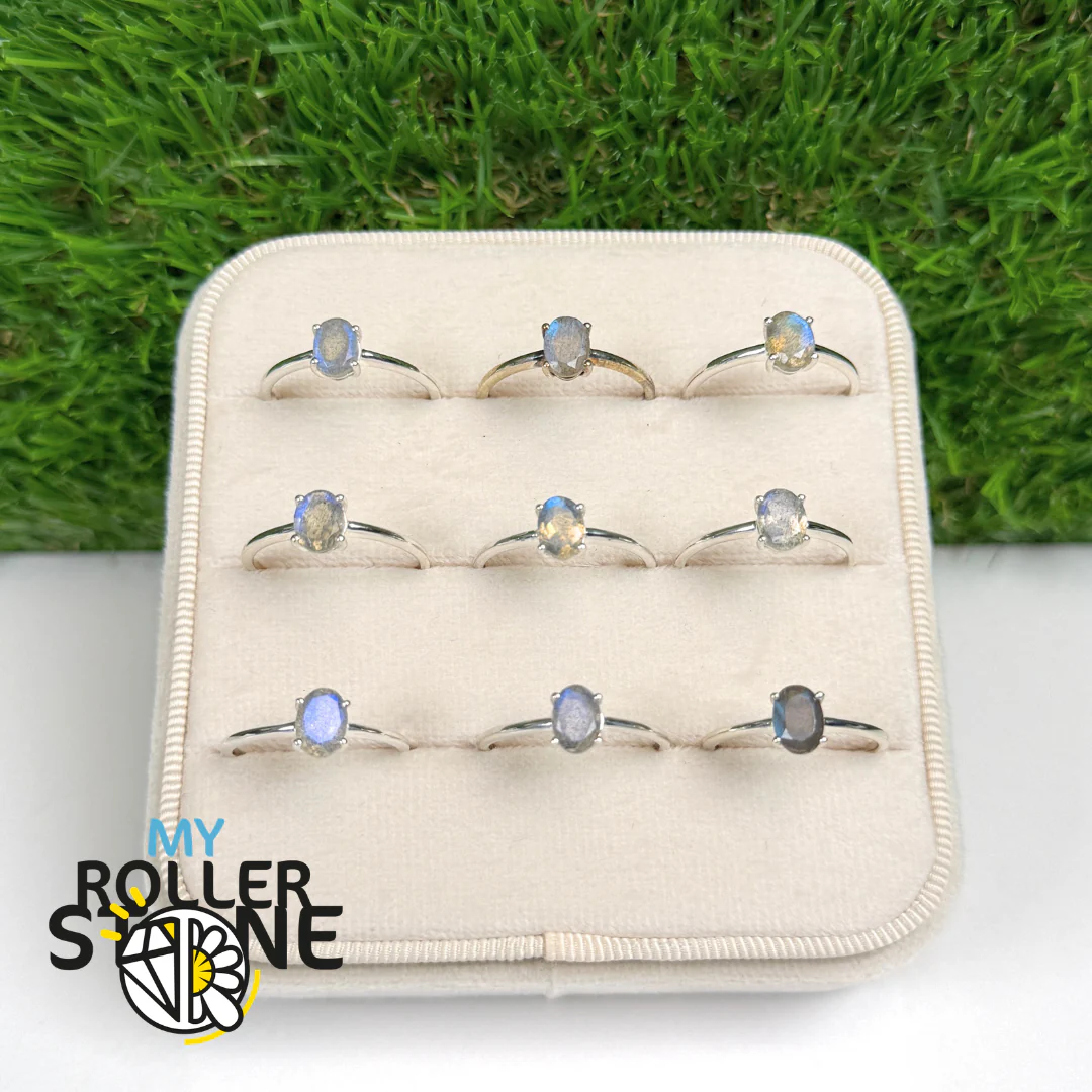 Bague Solitaire Labradorite Ovale (4 tailles) - Image 2