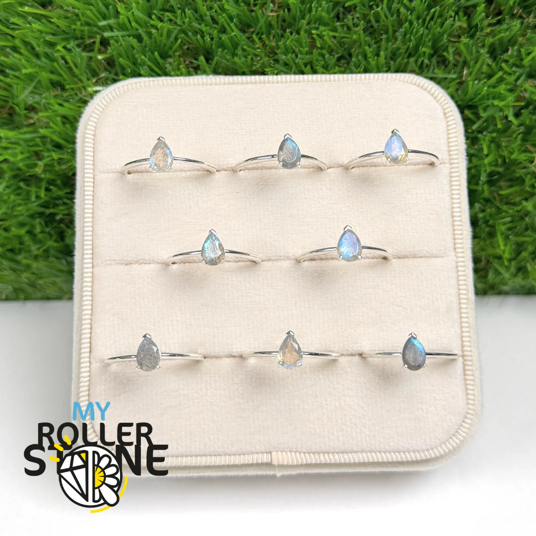 Bague Solitaire Labradorite Poire (4 tailles) - Image 2