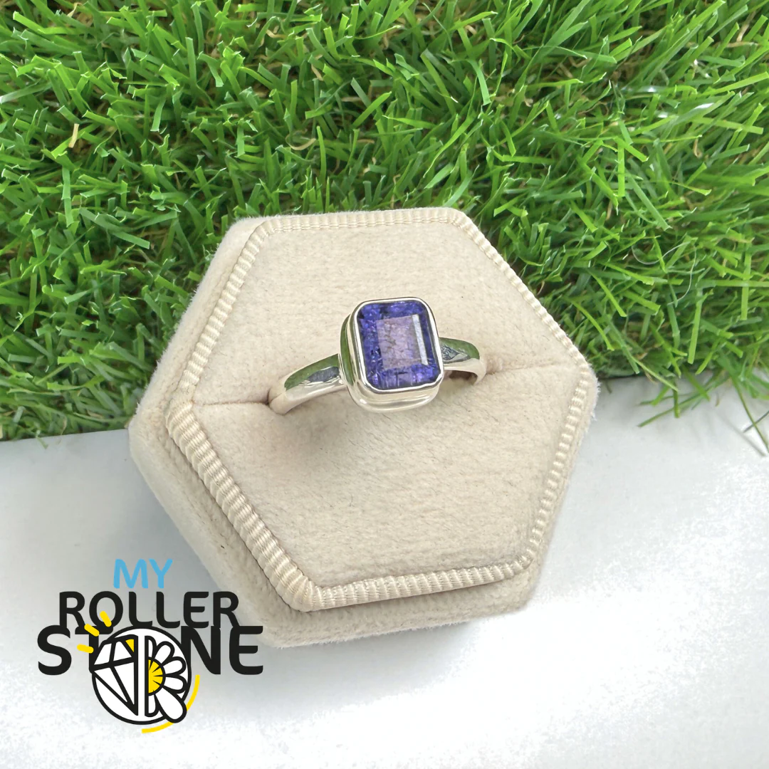 Bague Tanzanite Facettée Argent 925 #TZFR52 - Image 2
