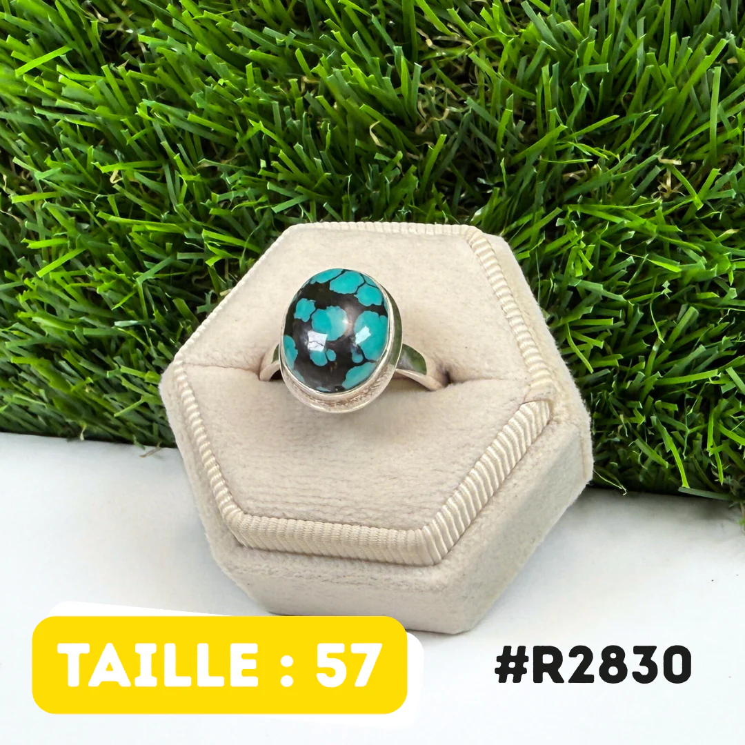 Bague Turquoise Tibétaine #R2830