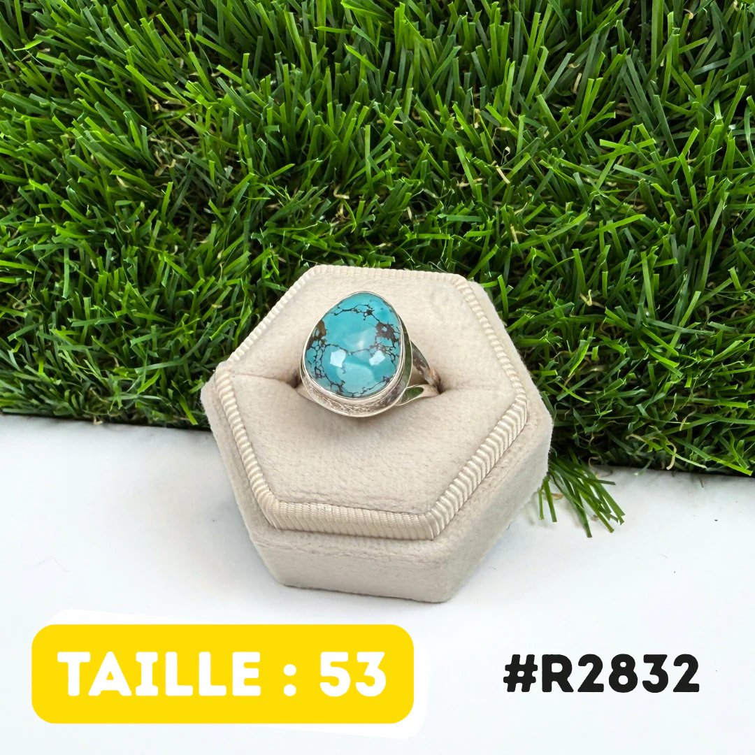 Bague Turquoise Tibétaine #R2832