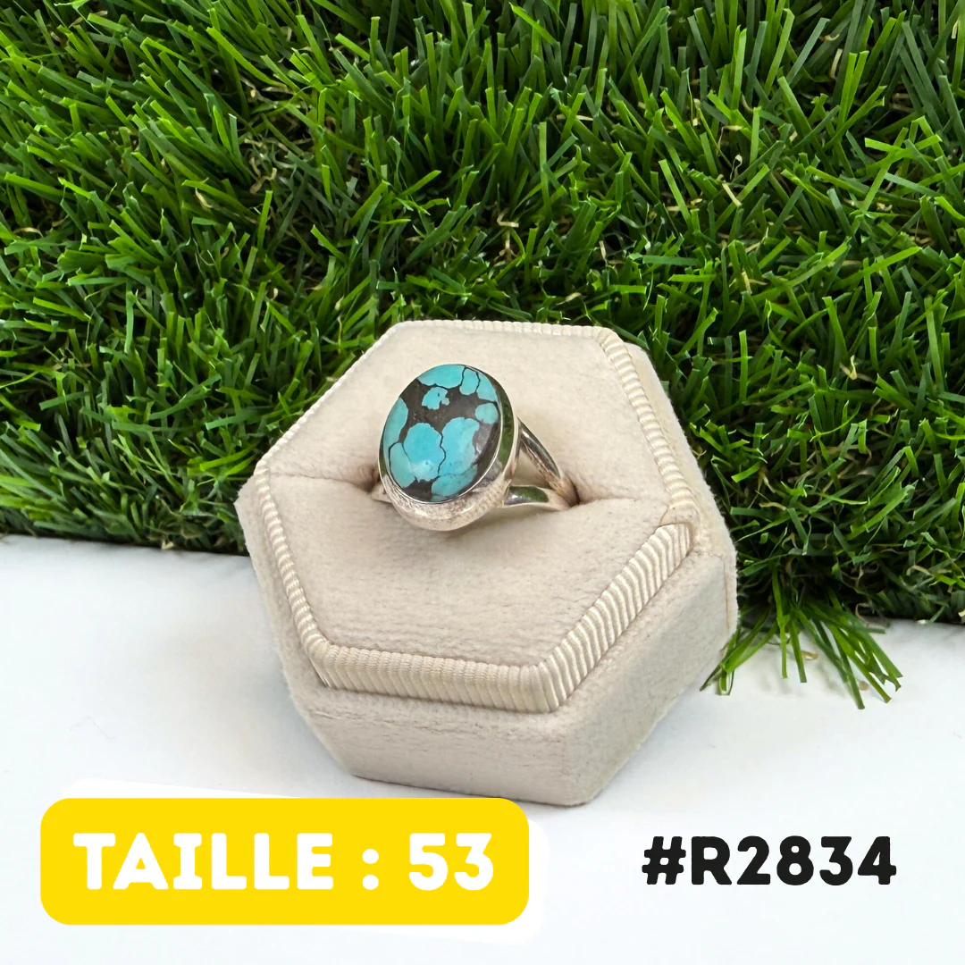 Bague Turquoise Tibétaine #R2834