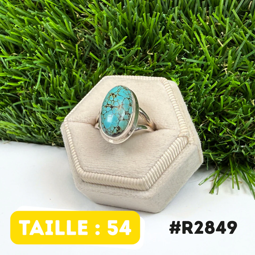 Bague Turquoise Tibétaine #R2849