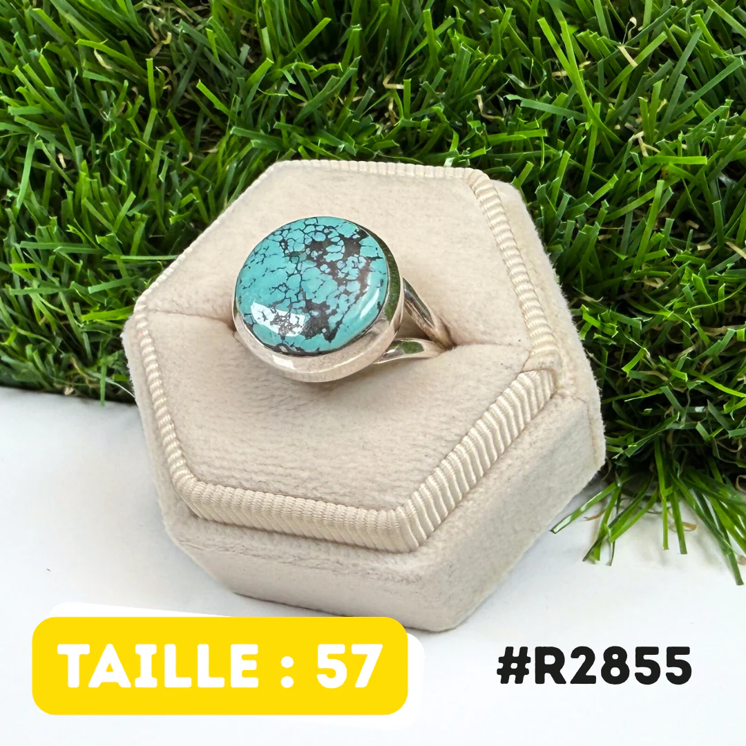 Bague Turquoise Tibétaine #R2855