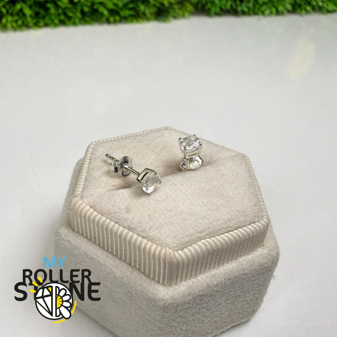Boucles d’Oreilles Puce Pétalite Facettée Argent 925 – SBC104-PTF - Image 2