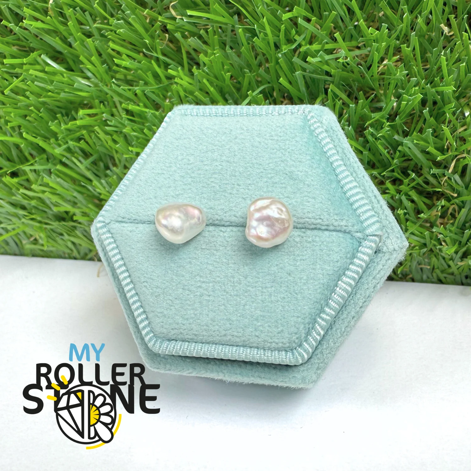 Boucles d'oreilles Ă clou en perles d'eau douce baroques S925