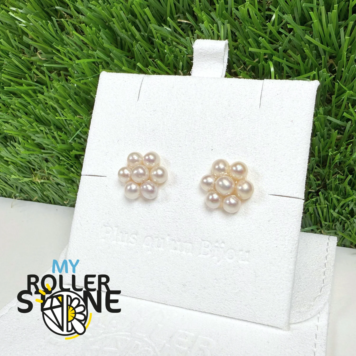 Boucles d'oreilles Ă clou en perles d'eau douce Fleur S925
