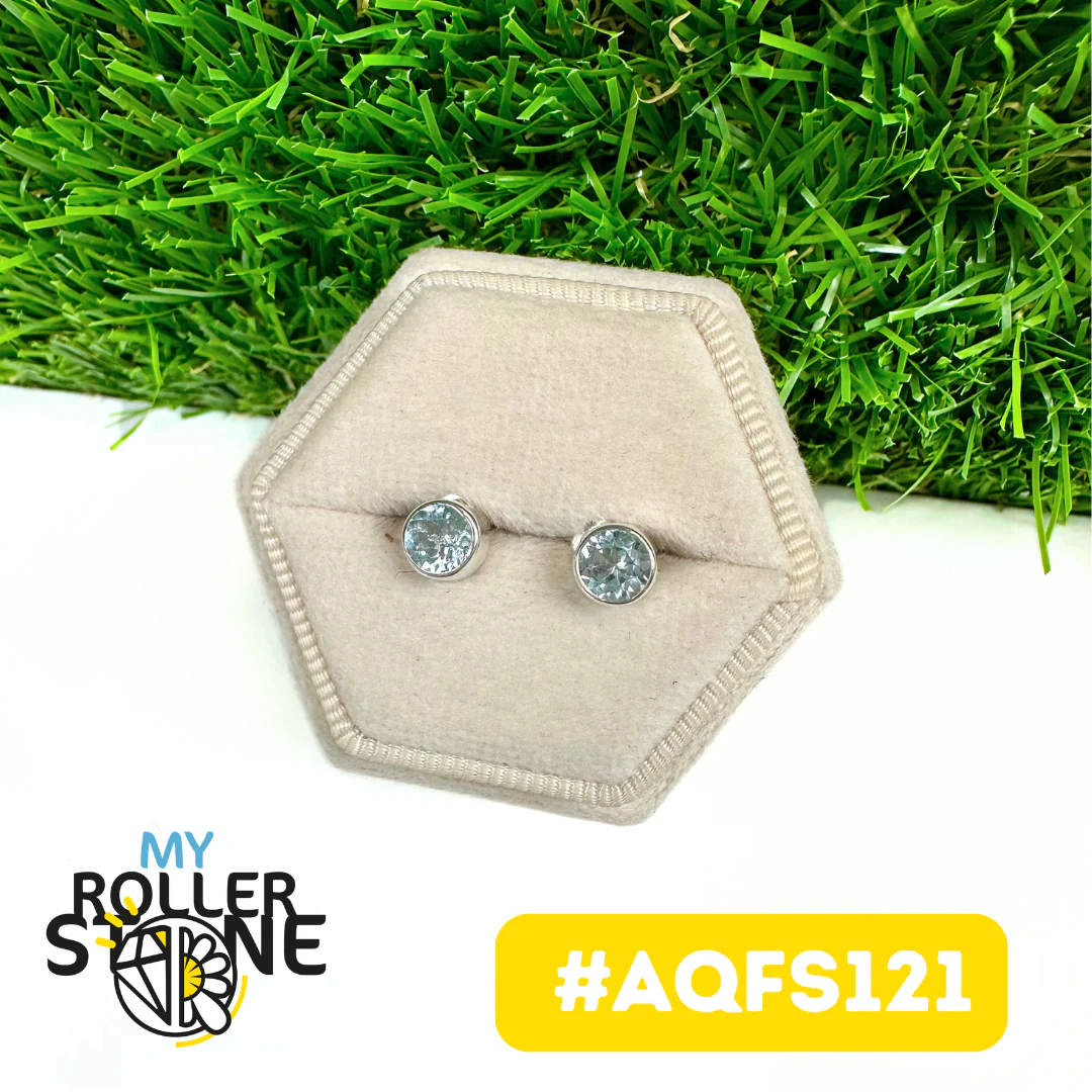 Boucles d'oreilles Argent 925 Aigue-Marine #AQFS121