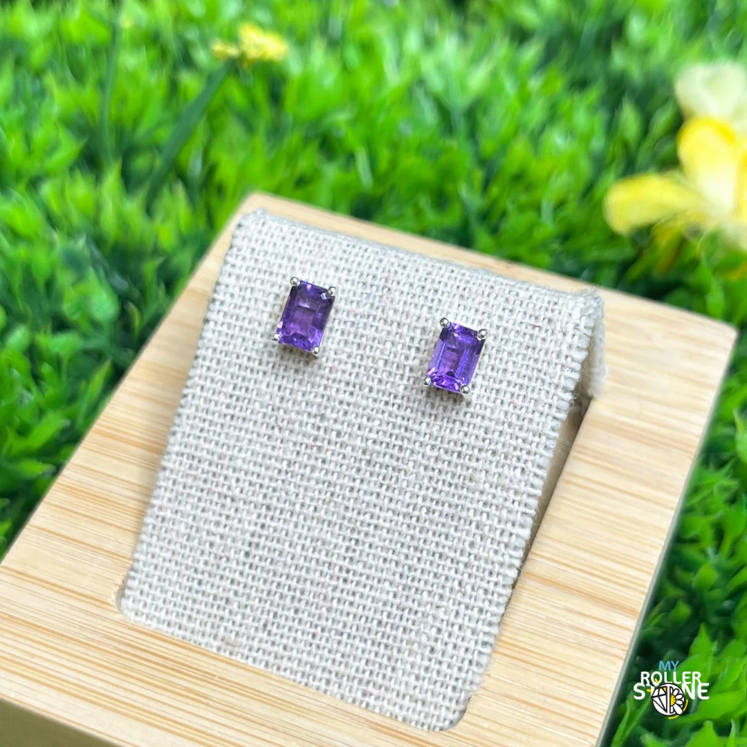 Boucles d'oreilles Argent 925 Améthyste #9
