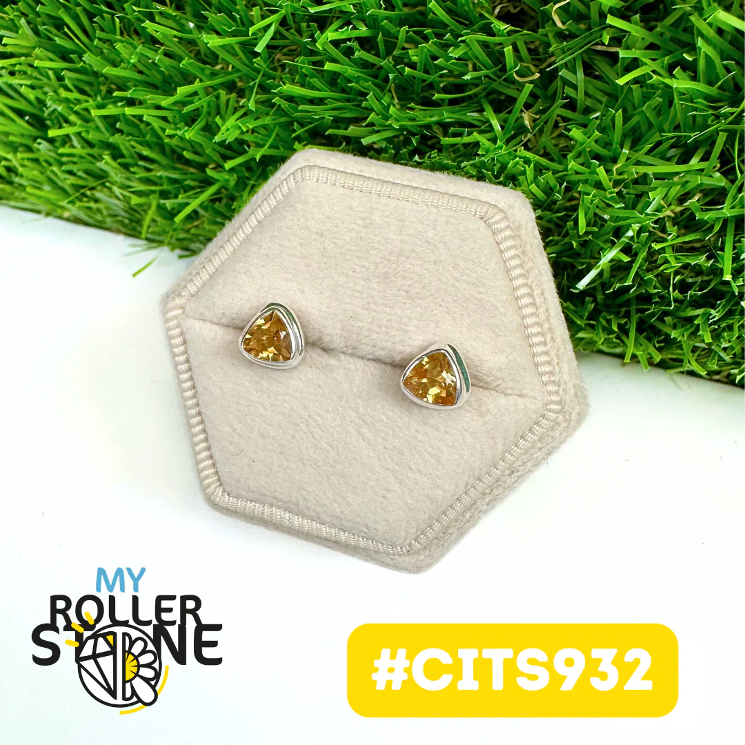 Boucles d'Oreilles Argent 925 Citrine #CITS932 - Image 2