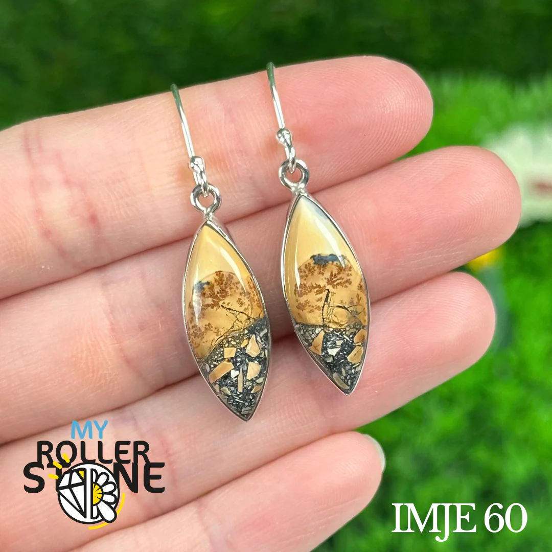 Boucles d'oreilles Argent 925 Jaspe Maligano #IMJE 60