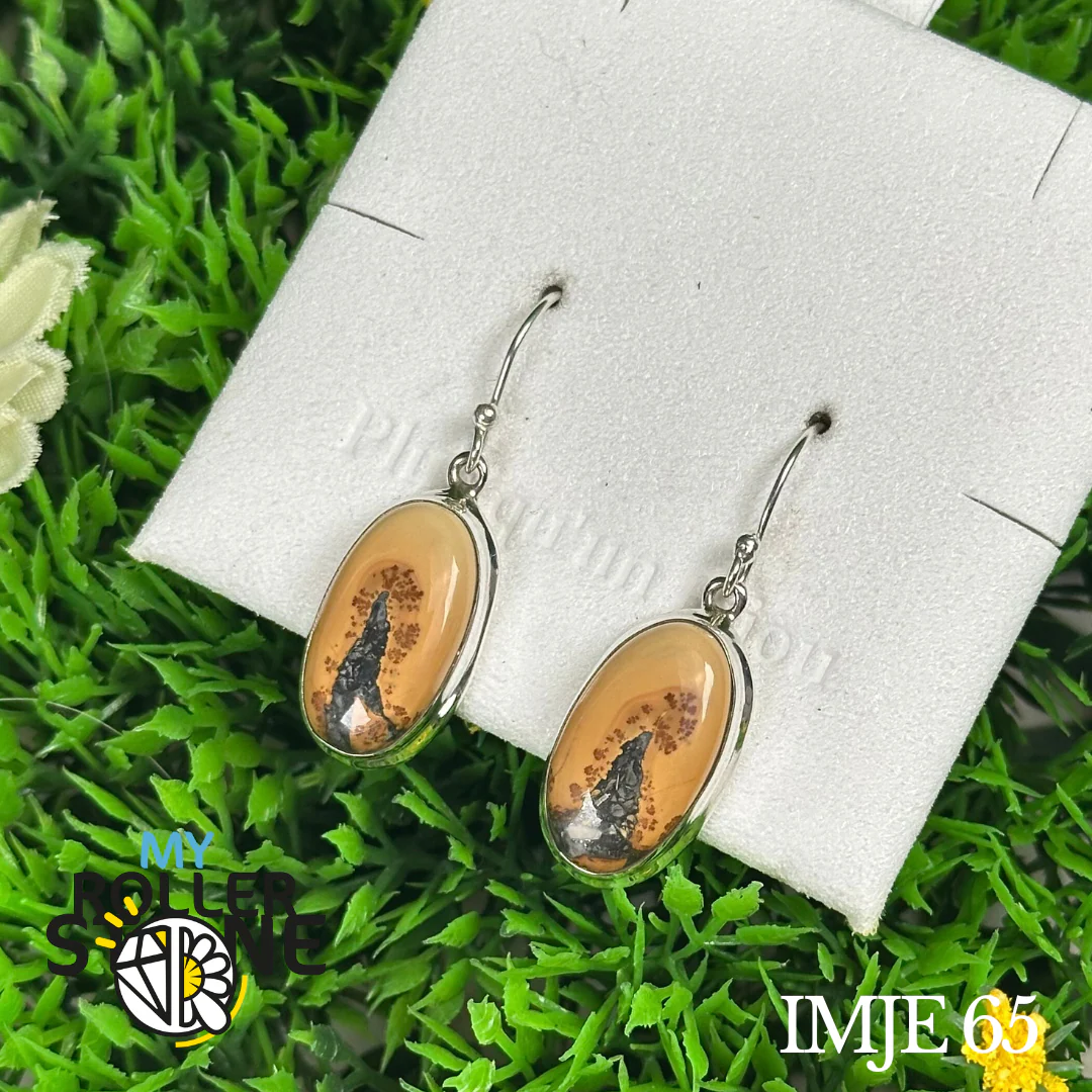 Boucles d'oreilles Argent 925 Jaspe Maligano #IMJE 65 - Image 2