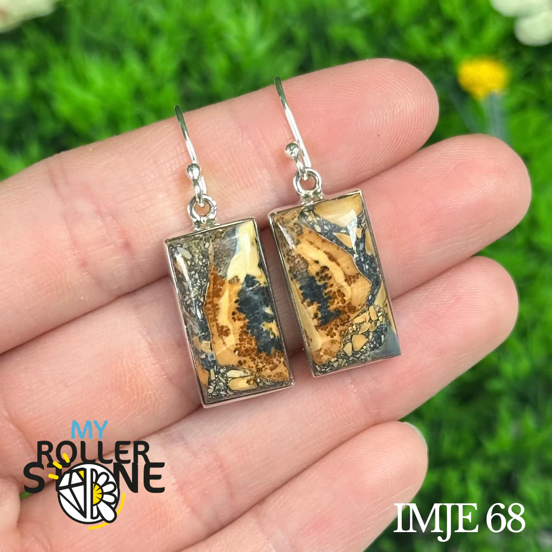 Boucles d'oreilles Argent 925 Jaspe Maligano #IMJE 68