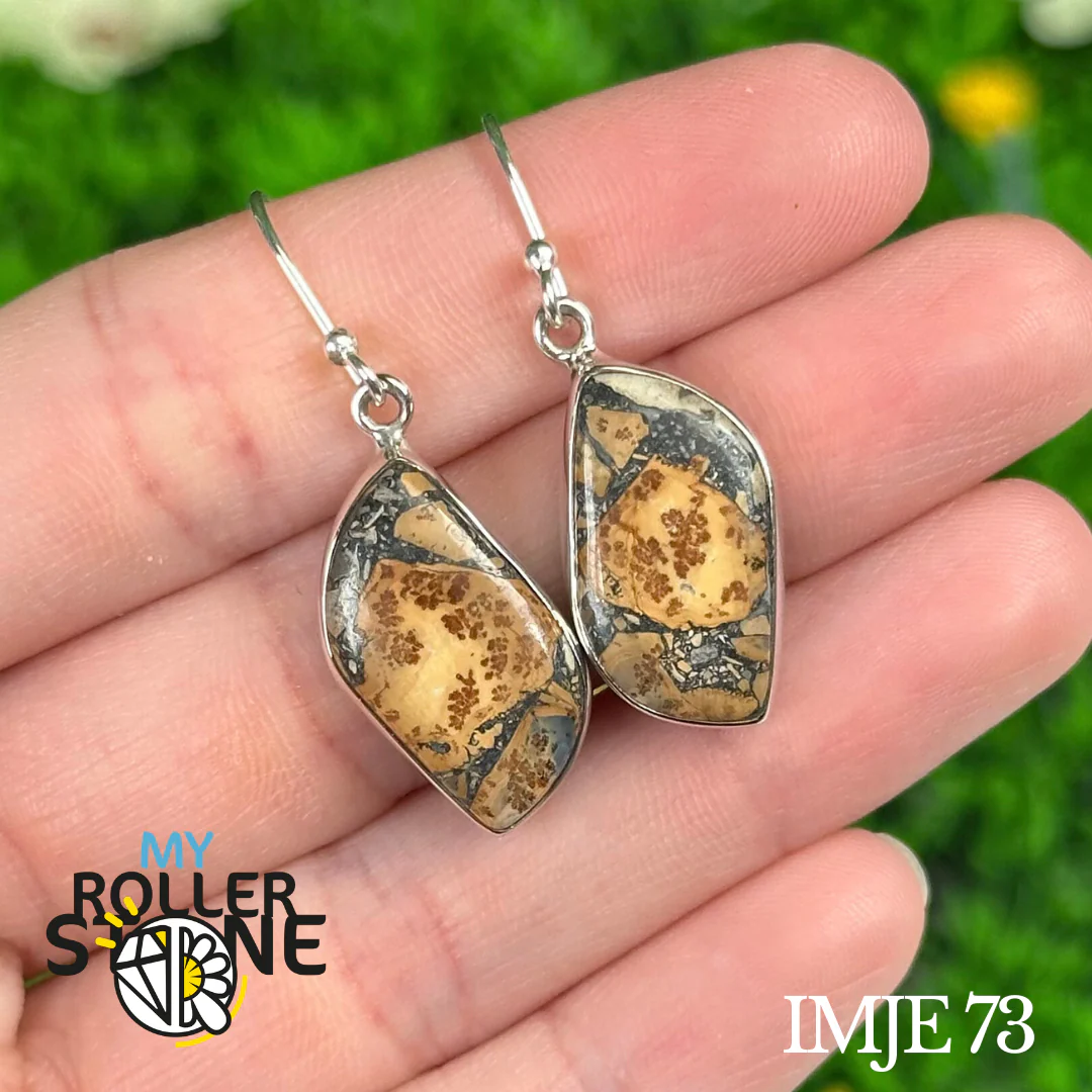 Boucles d'oreilles Argent 925 Jaspe Maligano #IMJE 73