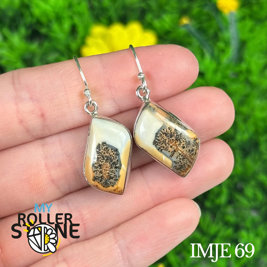 Boucles d'oreilles Argent 925 Jaspe Maligano #IMJE 69