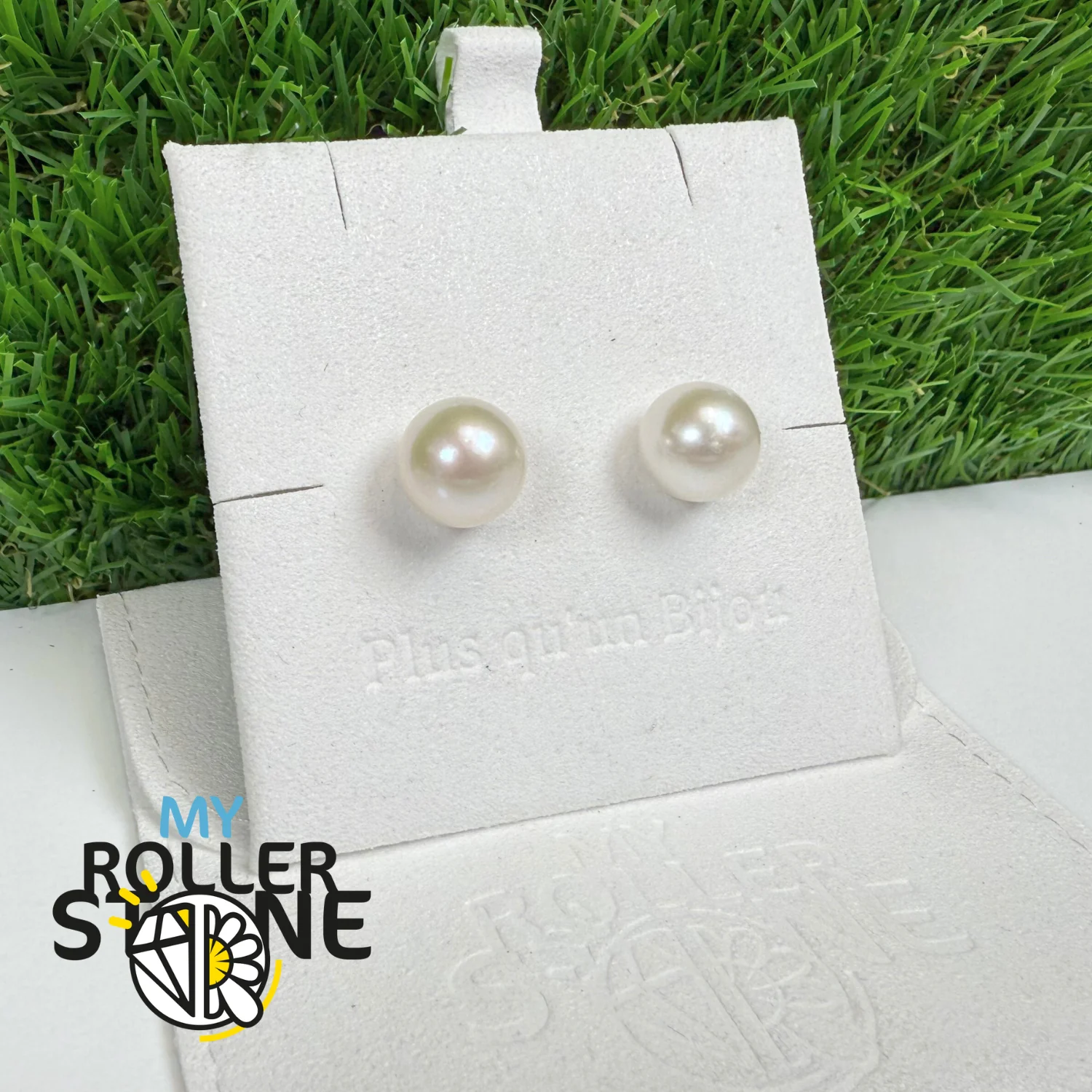 Boucles d'Oreilles Argent 925 Perle de Culture Edison 8MM - Image 2