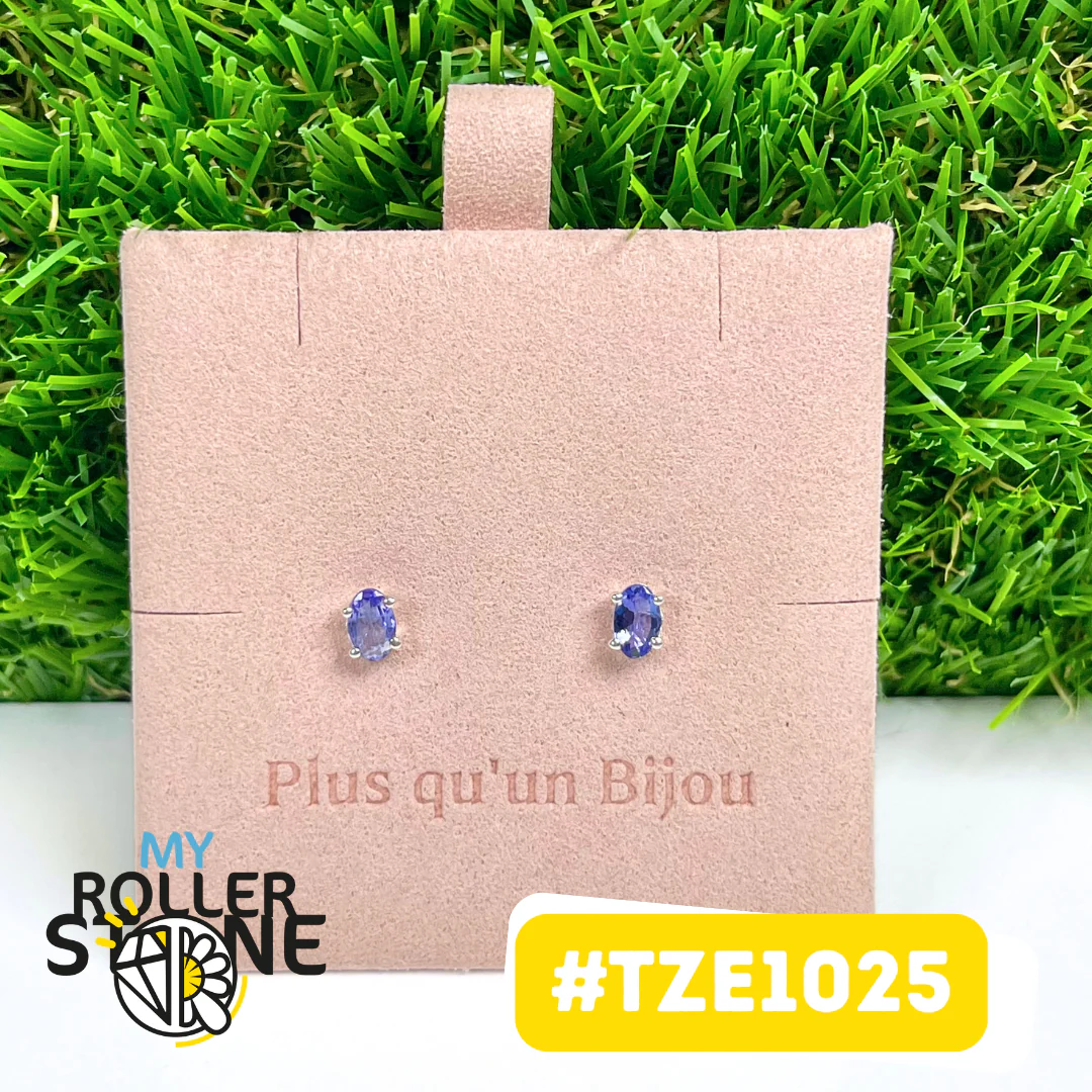 Boucles d'Oreilles Argent 925 Tanzanite #TZE1025