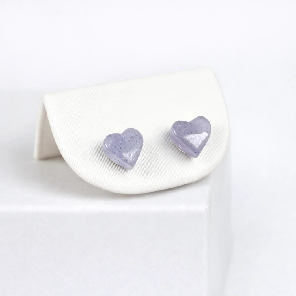 Boucles d'Oreilles Coeur Tanzanite Argent 925