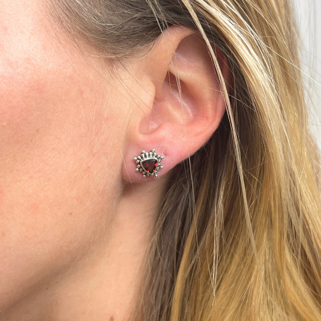 Boucles d'oreilles Grenat #11 - Image 2