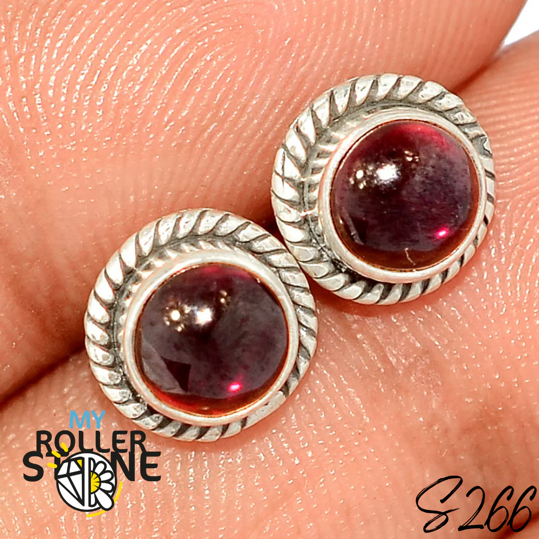 Boucles d'oreilles Grenat S266