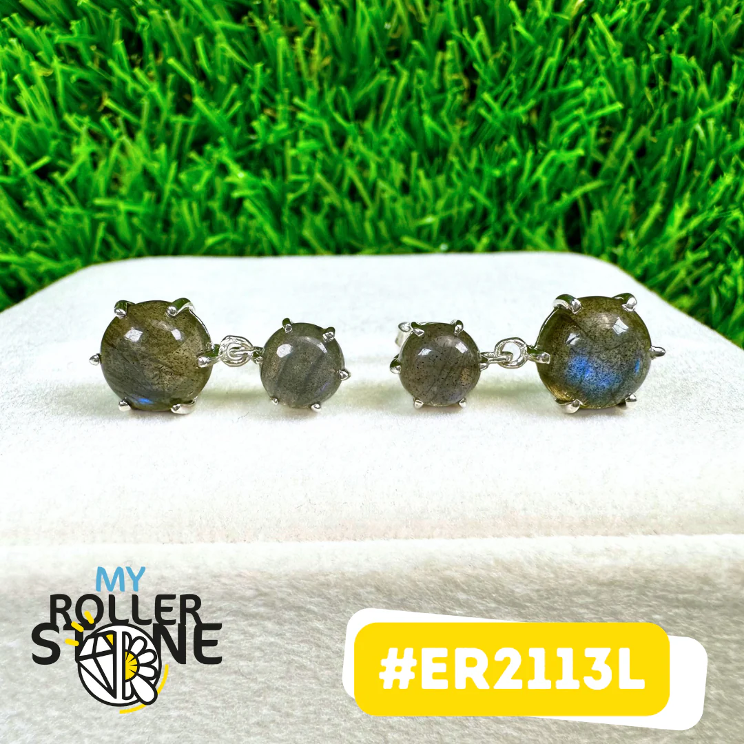 Boucles d'Oreilles Labradorite Argent 925 (ER2113L) - Image 2