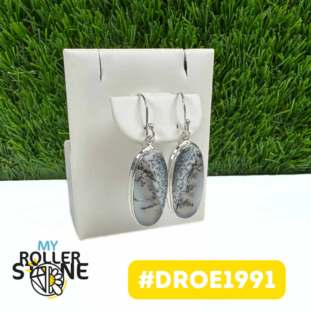 Boucles d'Oreilles Opale Dendritique #DROE1991 - Image 2