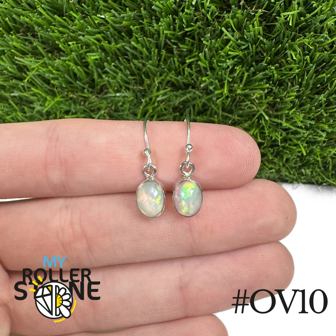 Boucles d'oreilles Opale Éthiopienne Ovale 9X7 MM En Argent 925 - Image 10