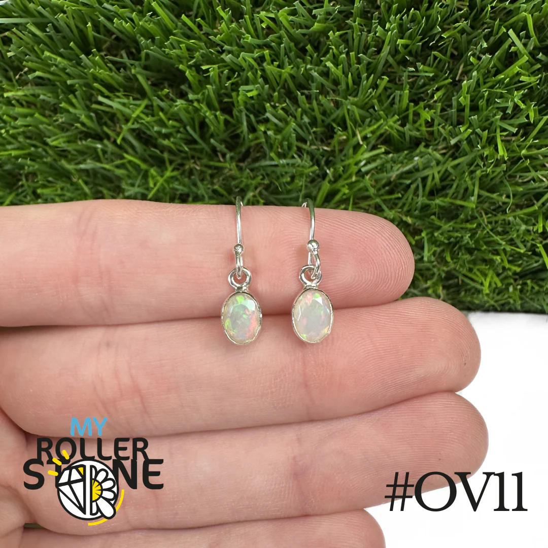 Boucles d'oreilles Opale Éthiopienne Ovale 9X7 MM En Argent 925 - Image 11