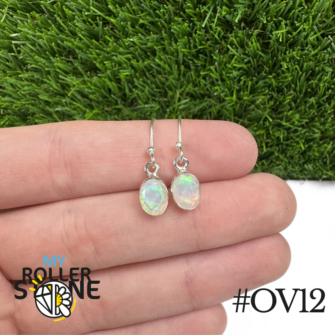 Boucles d'oreilles Opale Éthiopienne Ovale 9X7 MM En Argent 925 - Image 12