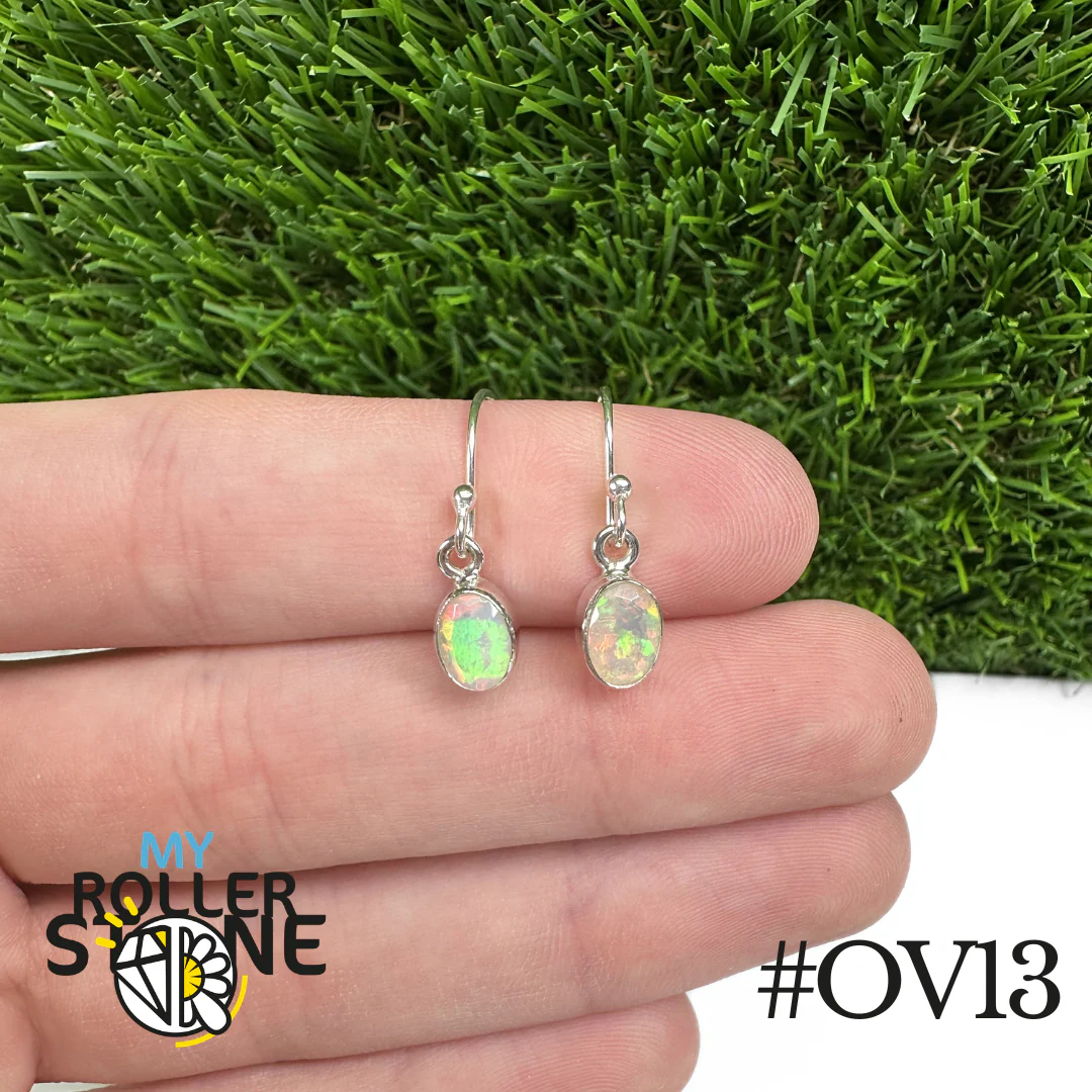Boucles d'oreilles Opale Éthiopienne Ovale 9X7 MM En Argent 925 - Image 13