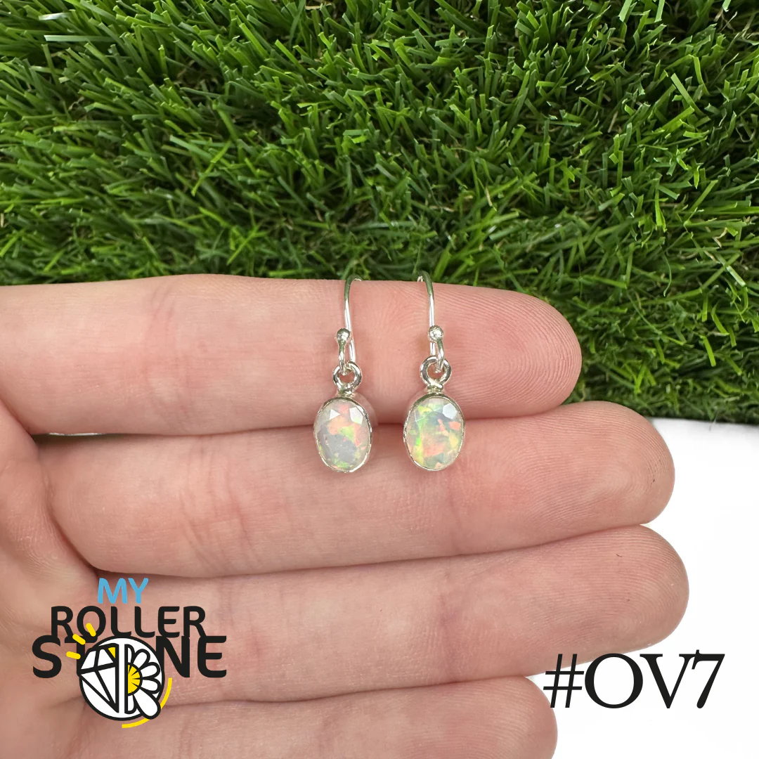 Boucles d'oreilles Opale Éthiopienne Ovale 9X7 MM En Argent 925 - Image 7