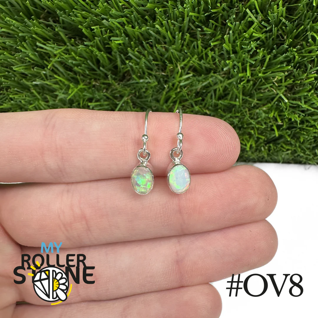 Boucles d'oreilles Opale Éthiopienne Ovale 9X7 MM En Argent 925 - Image 8