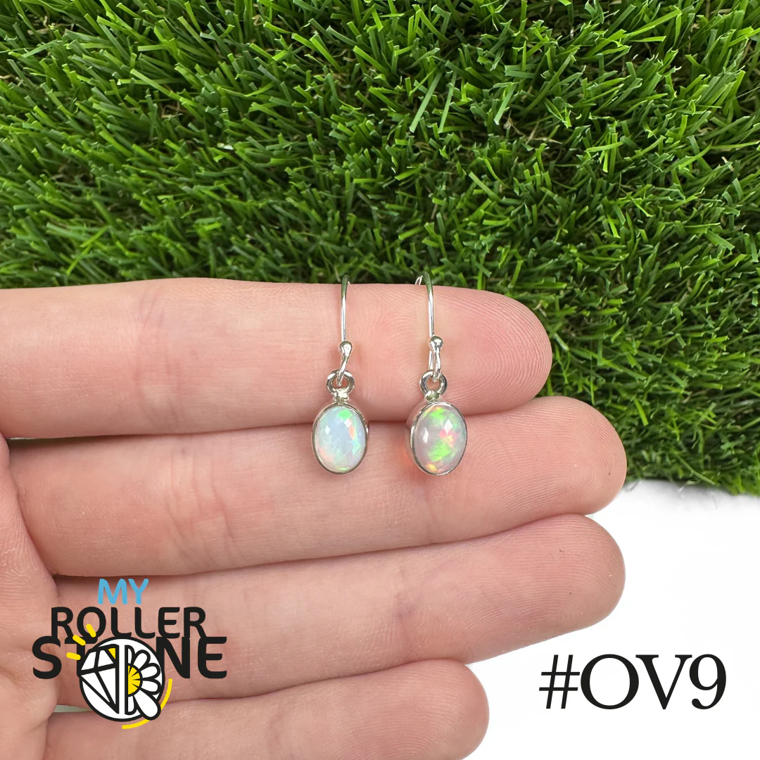Boucles d'oreilles Opale Éthiopienne Ovale 9X7 MM En Argent 925 - Image 9